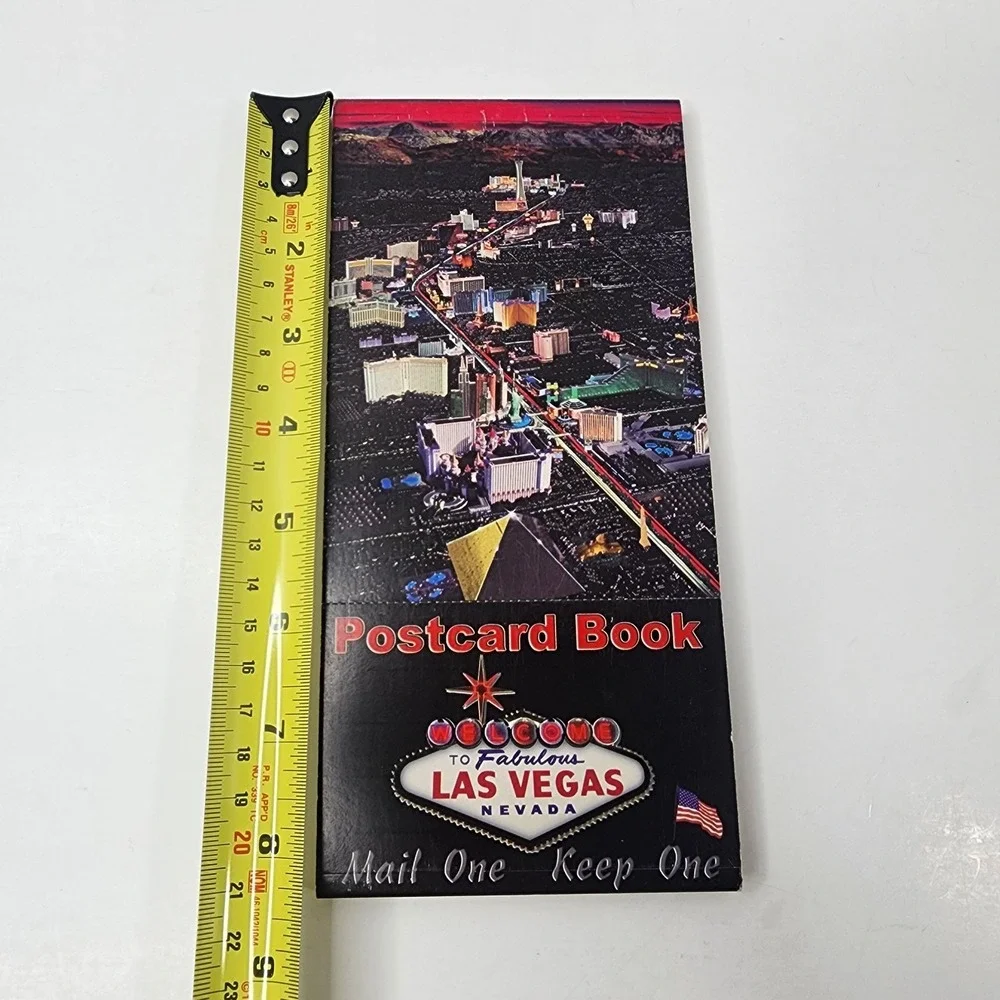 VTG Book Of 20 Las Vegas Post Cards + Mini Keeper Casinos All Attached Unused US